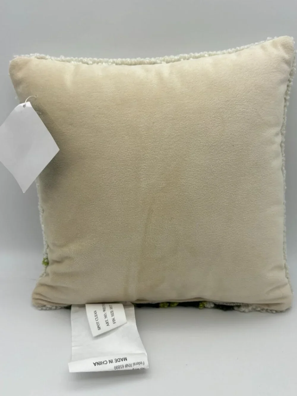 The Spring Shop Floral Red Tulips Square Pillow NWT